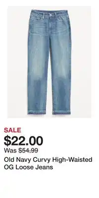 Old Navy Old Navy Curvy High-Waisted OG Loose Jeans offer