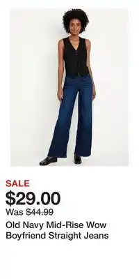 Old Navy Old Navy Mid-Rise Wow Boyfriend Straight Jeans offer