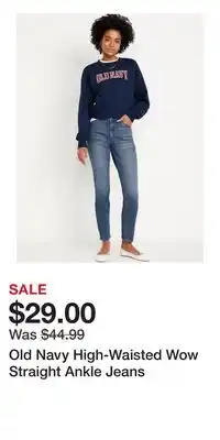 Old Navy Old Navy High-Waisted Wow Straight Ankle Jeans offer
