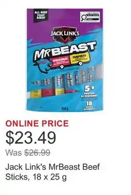 Costco Jack Link's MrBeast Beef Sticks offer