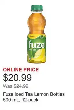 Costco Fuze Iced Tea Lemon Bottles 500 mL, 12-pack offer