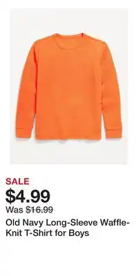 Old Navy Old Navy Long-Sleeve Waffle-Knit T-Shirt for Boys offer