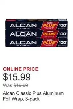 Costco Alcan Classic Plus Aluminum Foil Wrap, 3-pack offer
