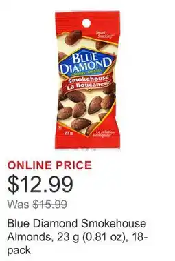 Costco Blue Diamond Smokehouse Almonds, 23 g (0.81 oz), 18-pack offer