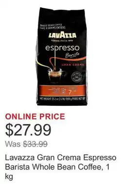 Costco Lavazza Gran Crema Espresso Barista Whole Bean Coffee offer