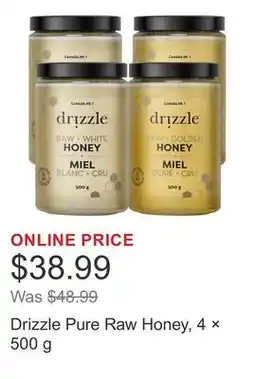 Costco Drizzle Pure Raw Honey, 4 × offer