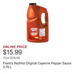Costco Frank's RedHot Original Cayenne Pepper Sauce offer