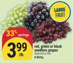 Marché Adonis Red, green or black seedless grapes offer