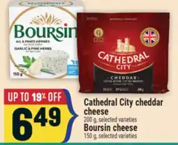 Marché Adonis Cathedral City cheddar cheese, Boursin cheese offer