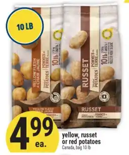 Marché Adonis yellow, russet or red potatoes offer