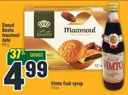 Marché Adonis Daoud Basha maamoul, Vimto fruit syrup offer
