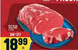 Marché Adonis Beef rib eye steak offer