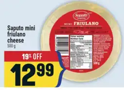 Marché Adonis Saputo mini friulano cheese offer