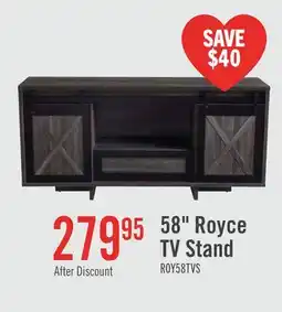 The Brick Royce 58 Modern TV Stand with Storage and Cable Management for TVs up to 65- Distressed Grey offer