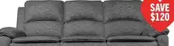 The Brick Chandler 82 Chenille Fabric Reclining Sofa - Grey offer