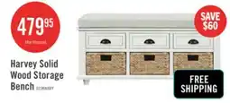 The Brick Harvey Solid Wood Storage Bench offer