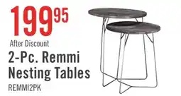 The Brick Remmi 18 2-Pack Nesting Accent Tables - Sand grey and gun metal grey offer