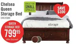 The Brick Chelsea Platform Storage Bed with Headboard & Frame, Cherry Brown - Queen Size offer