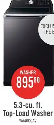 The Brick Samsung 5.4 Cu. Ft. Top-Load Washer - Black Stainless Steel - WA46CG3505AVA4 offer