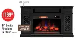 The Brick Zenith 64 Electric Fireplace TV Stand with Storage for TVs up to 70 - Black offer