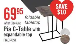 The Brick Pia 18 C-Table with Expandable Top - Brown offer