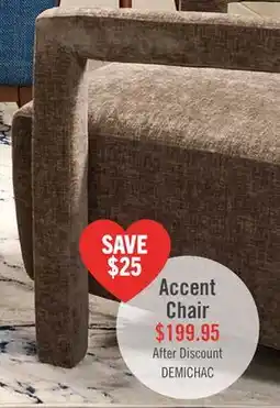 The Brick Demi 30 Linen-Look Accent Chair - Brown offer