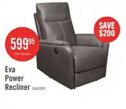 The Brick Eva 29.5 Faux Suede Power Reclining Chair - Dark Grey offer