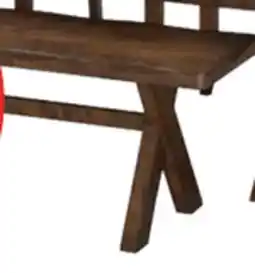 The Brick Plum Dining Bench, Wood, Live-Edge Look, 47.25W- Nutmeg Brown offer