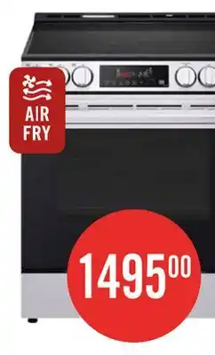 The Brick LG 6.3 Cu. Ft Smart Electric Range with EasyClean - Smudge Resistant Stainless Steel - LSEL6333XE offer