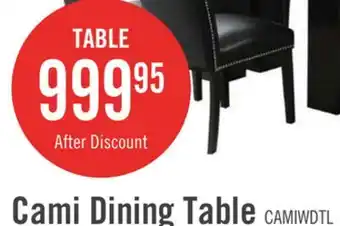 The Brick Cami Dining Table with Genuine Marble Top, 70W - White offer