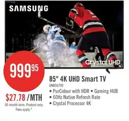 The Brick SAMSUNG 85 U7900F Crystal UHD 4K Smart Tizen OS TV (UN85U7900FFXZC) - 2025 Model offer