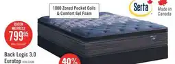 The Brick Serta Back Logic 3.0 Eurotop Plush Queen Mattress offer