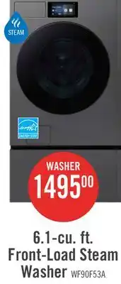 The Brick Samsung Bespoke 6.1 Cu. Ft. Front Load Washer with AI Fabric Sensing – Dark Steel - WF90F53ADSA5 offer