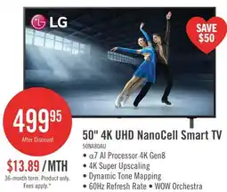 The Brick LG 50 NANO80 LED 4K UHD Smart webOS TV (50NANO80AUA.ACC) - 2025 Model offer