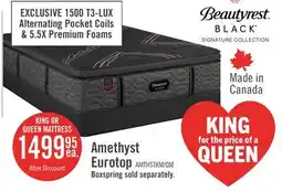 The Brick Beautyrest Black Signature Amethyst Eurotop King Mattress offer