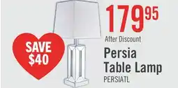 The Brick Persia 30.7 Glam Table Lamp with Glass, Mirror and Acrylic Crystals offer