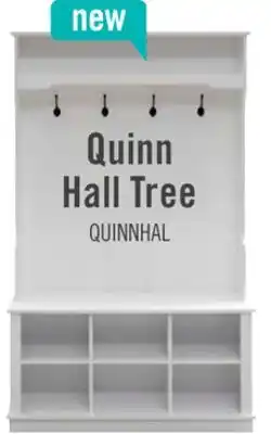 The Brick Quinn 39.75 Hall Tree with Shoe Storage - Matte White offer