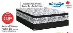The Brick Springwall Monaco Pillowtop Medium Queen Mattress offer