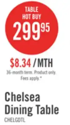 The Brick Chelsea Dining Table, 60W - Grey/Brown offer