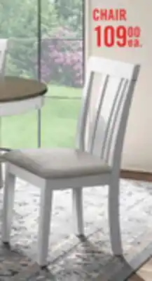 The Brick Brook Dining Chair with Polyester Fabric - White/Grey offer