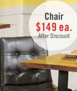 The Brick Avis Dining Chair with Vegan Leather Fabric, Metal - Black offer