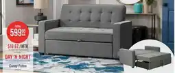 The Brick Cory 59 Velvet Fabric Klik Klak Futon with Tufting - Grey offer