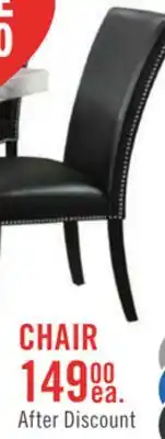 The Brick Cami Dining Chair with Vegan-Leather Fabric - Black offer