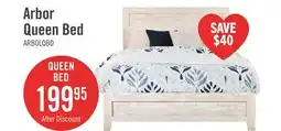The Brick Arbor Panel Bed, Driftwood White - Queen Size offer