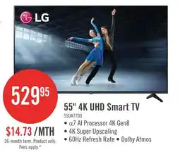 The Brick LG 55 UA77 4K UHD Smart webOS TV (55UA7700PUB.ACCQ) - 2025 Model offer