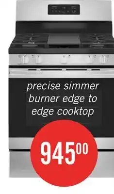 The Brick GE 5 Cu. Ft. Gas Range with Steam Clean and 5 Burners - Stainless Steel offer