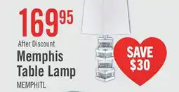 The Brick Memphis 29.9 Glam Table Lamp with Glass, Mirror and Acrylic Crystals offer