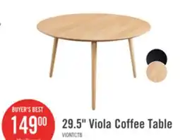 The Brick Viola 29.5 Modern Round Top Coffee Table – Natural Oak offer