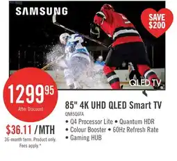 The Brick SAMSUNG 85 Q6F QLED Vision AI 4K UHD Smart Tizen OS TV (QN85Q6FAAFXZC) - 2025 Model offer