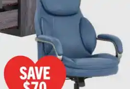 The Brick Sealy Posturepedic Palisade 28 Adjustable Ergonomic Office Chair - Blue offer